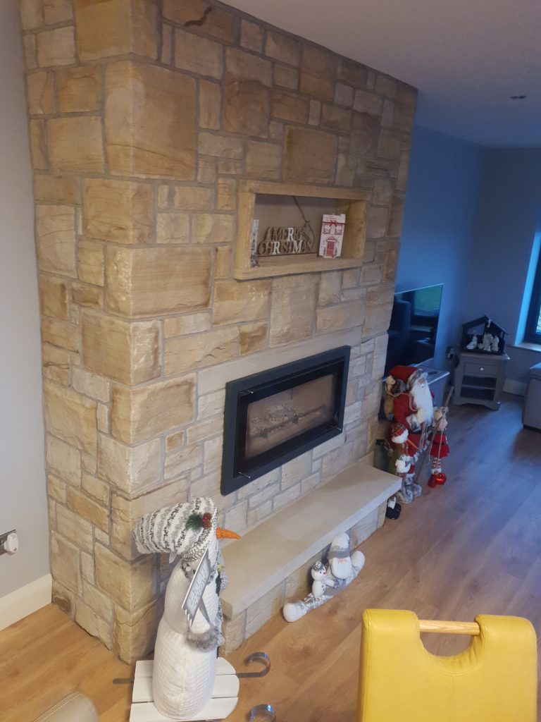 Stone Fireplace