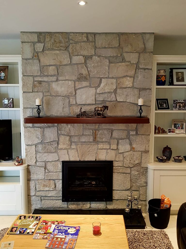 Stone Fireplace