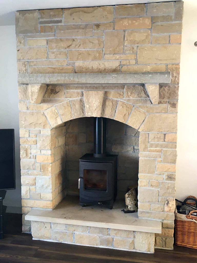 Stone Fireplace